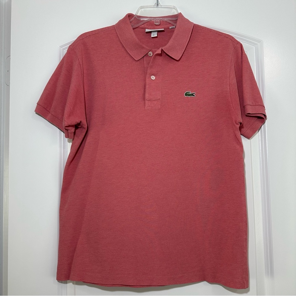 Lacoste Classic Fit Men’s Polo in Soft Red Sz M (4)